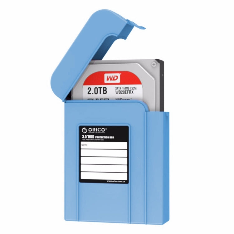 ORICO PHI-35 3.5 inch SATA Hard Drive Enclosure Hard Drive Disk Protection Box Cover Box (Blue)