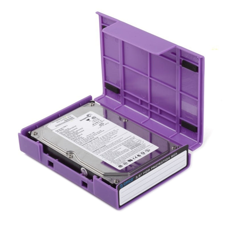 ORICO PHP-35 3.5 inch SATA Hard Drive Enclosure Hard Drive Protection Box Cover Box (Purple)
