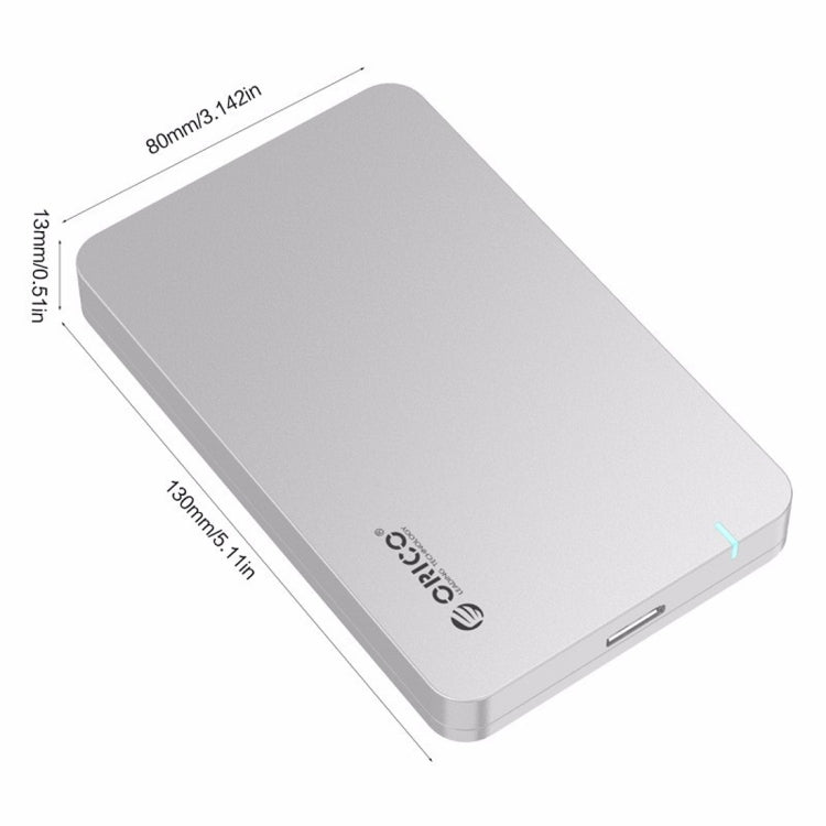 ORICO 2569S3 USB3.0 Micro-B Boîtier de Stockage de Boîtier de Disque Dur Externe pour Disque Dur/SSD SATA 2,5 Pouces 9,5 mm (Argent)