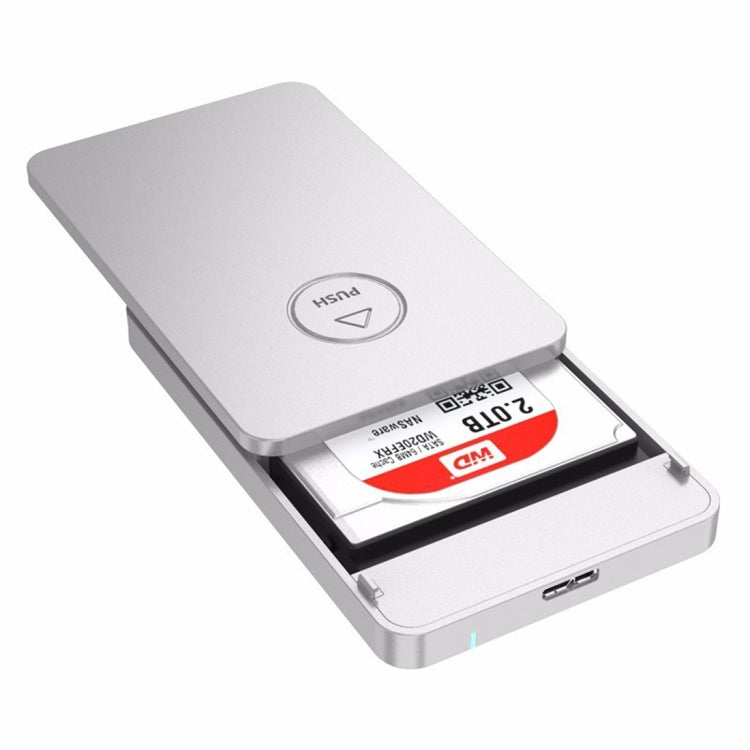 ORICO 2569S3 USB3.0 Micro-B External Hard Drive Enclosure Storage Case for 2.5 inch 9.5mm SATA Hard Drive/SSD (Silver)