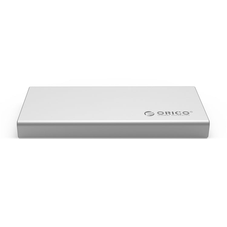 ORICO MSA-U3 USB3.0 Micro-B Caja de almacenamiento externo de Aluminio Caja de Disco Duro Para SSD M-SATA de 50 mm x 30 mm (Plata)