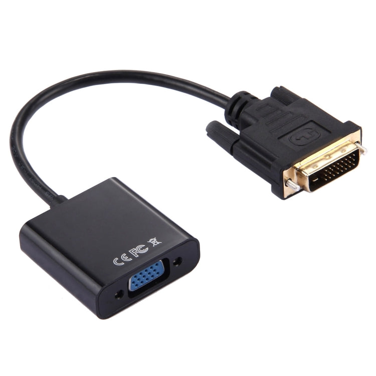 DVI-D 24+1 Pin Male to VGA 15 Pin HDTV Adapter Converter (Black)