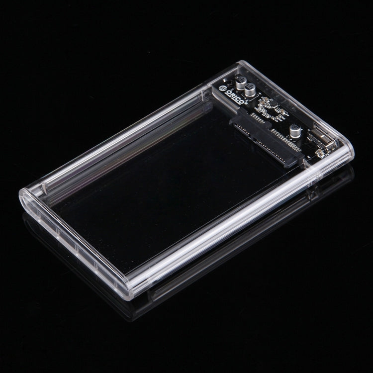 ORICO 2139U3-CR USB3.0 Caja de almacenamiento de caja de Disco Duro externo transparente Para 9.5 mm 2.5 pulgadas SATA HDD / SSD