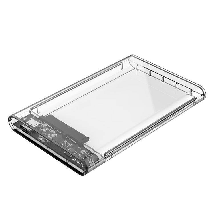 ORICO 2139C3-CR USB3.1 Tipo C Caja de almacenamiento de caja de Disco Duro externo transparente Para 9.5 mm 2.5 pulgadas SATA HDD / SSD