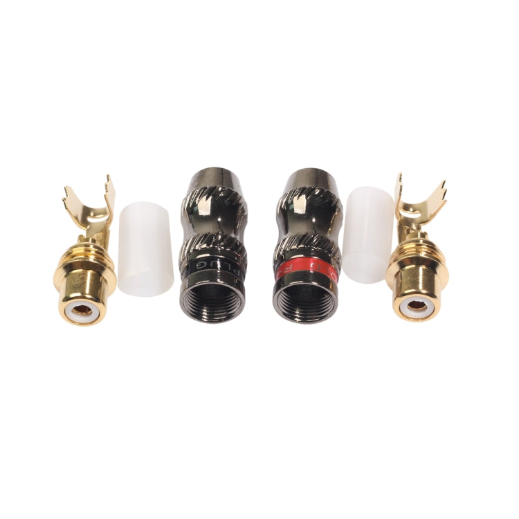 REXLIS TR026-1 2 PCS RCA Female Audio Connector Gold Plated Adapter For Audio Video Cable DIY