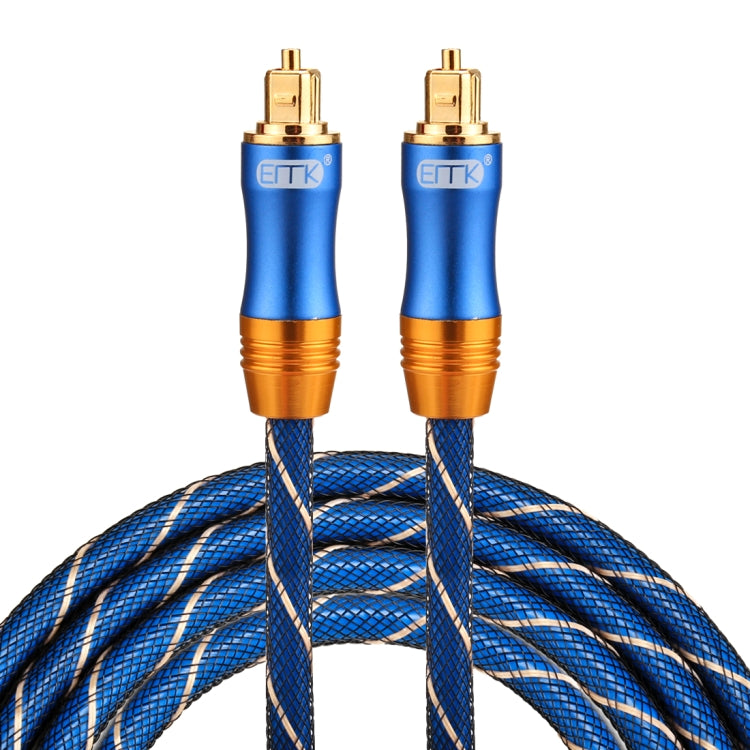 Cable de Audio óptico Digital EMK LSYJ-A 2m OD6.0 mm chapado en Oro con Cabezal de Metal Toslink Macho a Macho