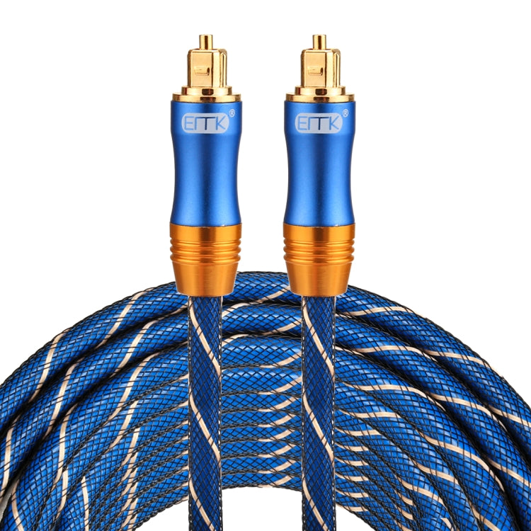Cable de Audio óptico Digital EMK LSYJ-A 8m OD6.0 mm chapado en Oro con Cabezal de Metal Toslink Macho a Macho