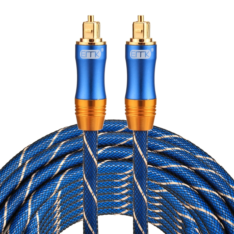 Cable de Audio óptico Digital EMK LSYJ-A 10m OD6.0 mm chapado en Oro con Cabezal de Metal Toslink Macho a Macho