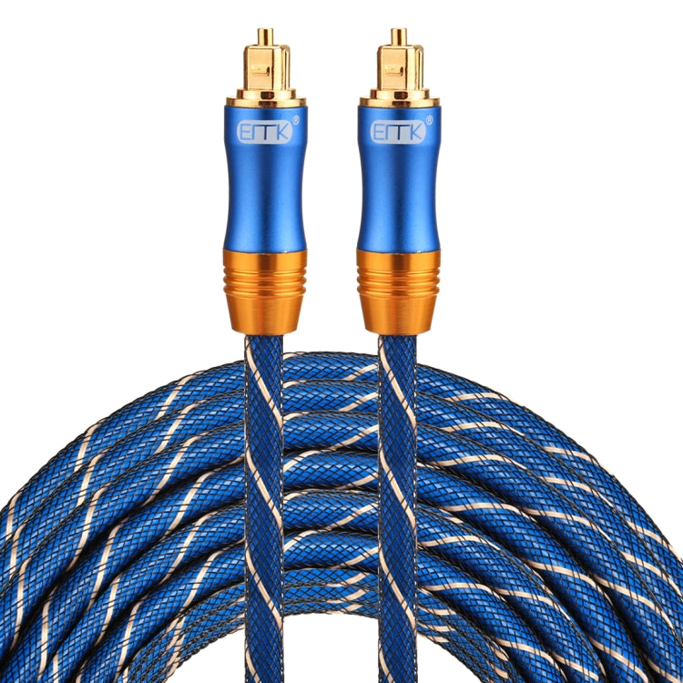Cable de Audio óptico Digital EMK LSYJ-A 15m OD6.0 mm chapado en Oro con Cabezal de Metal Toslink Macho a Macho