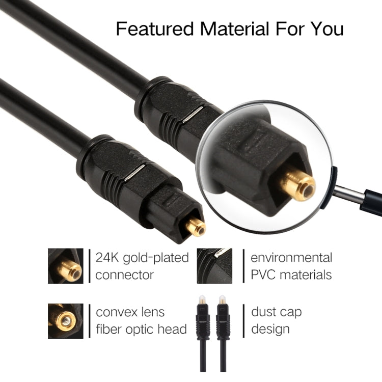 EMK Digital Optical Audio Cable 1.5m OD4.0 mm Toslink Male to Male