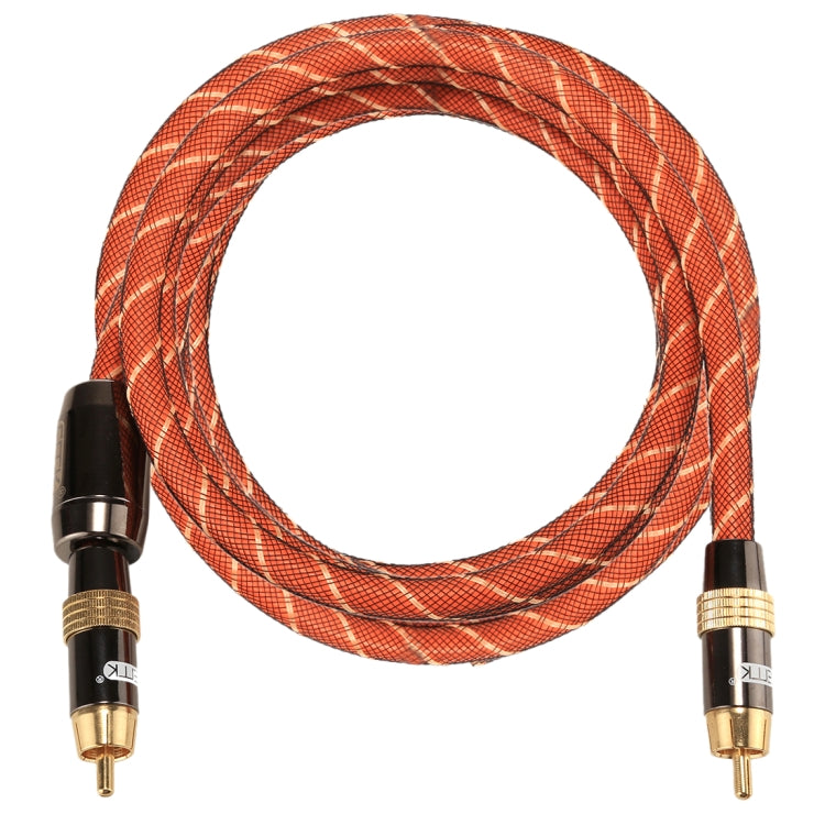 EMK TZ/A 2m OD8.0mm Gold Plated Metal Head RCA to RCA Digital Coaxial Interconnect Cable RCA Audio/Video Cable