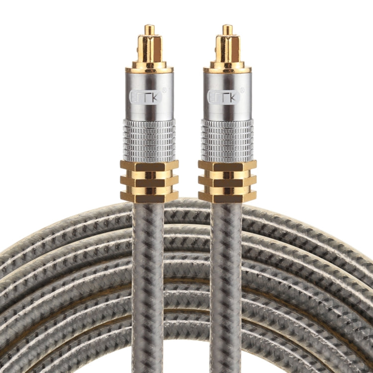 Cable de Audio óptico Digital EMK YL-A 2m OD8.0 mm chapado en Oro con Cabezal de Metal Toslink Macho a Macho