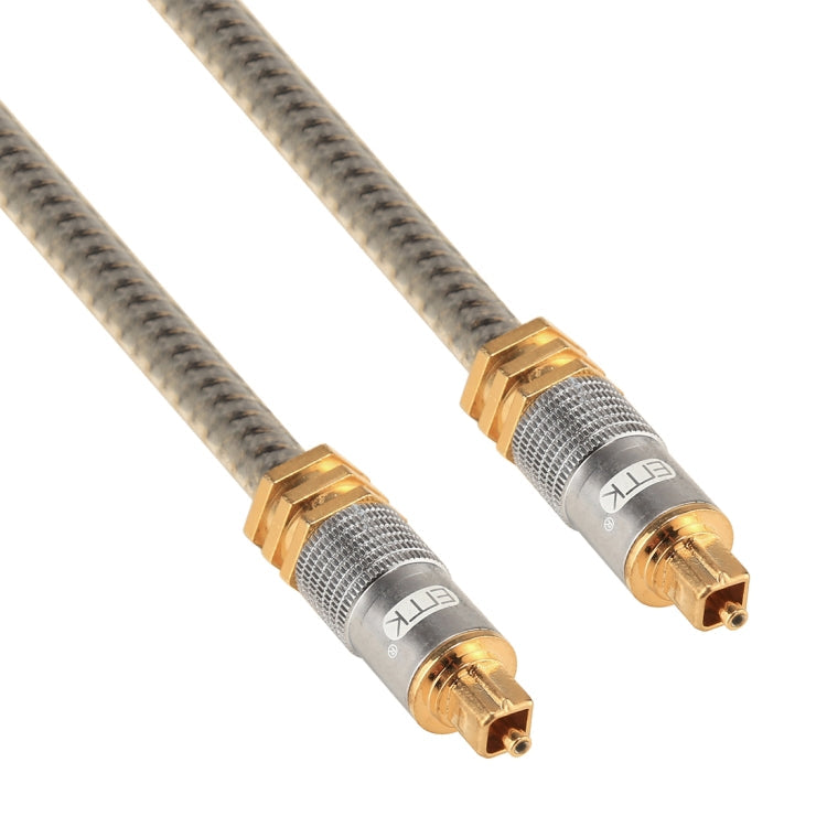 Cable de Audio óptico Digital EMK YL-A 10m OD8.0 mm chapado en Oro con Cabezal de Metal Toslink Macho a Macho