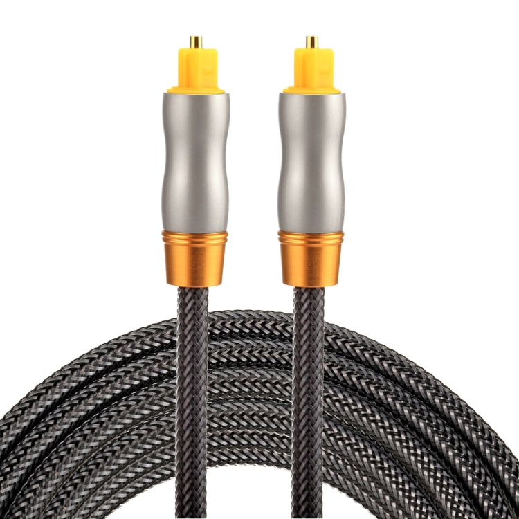 Gold Plated Metal Head 2m OD6.0mm Woven Line Toslink Digital Optical Audio Cable Male to Male