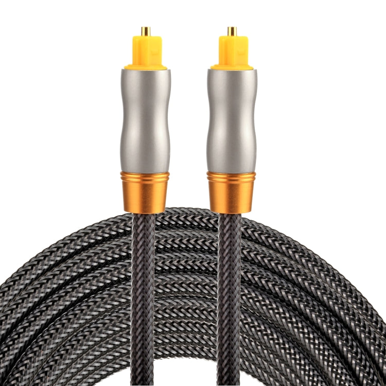 Cable de Audio óptico Digital Macho a Macho Toslink de línea tejida con Cabeza metálica chapada en Oro de 3m OD6.0 mm