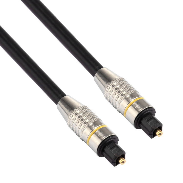 Cable de Audio óptico Digital Macho a Macho Toslink de Cabeza metálica niquelada OD6.0 mm de 1m
