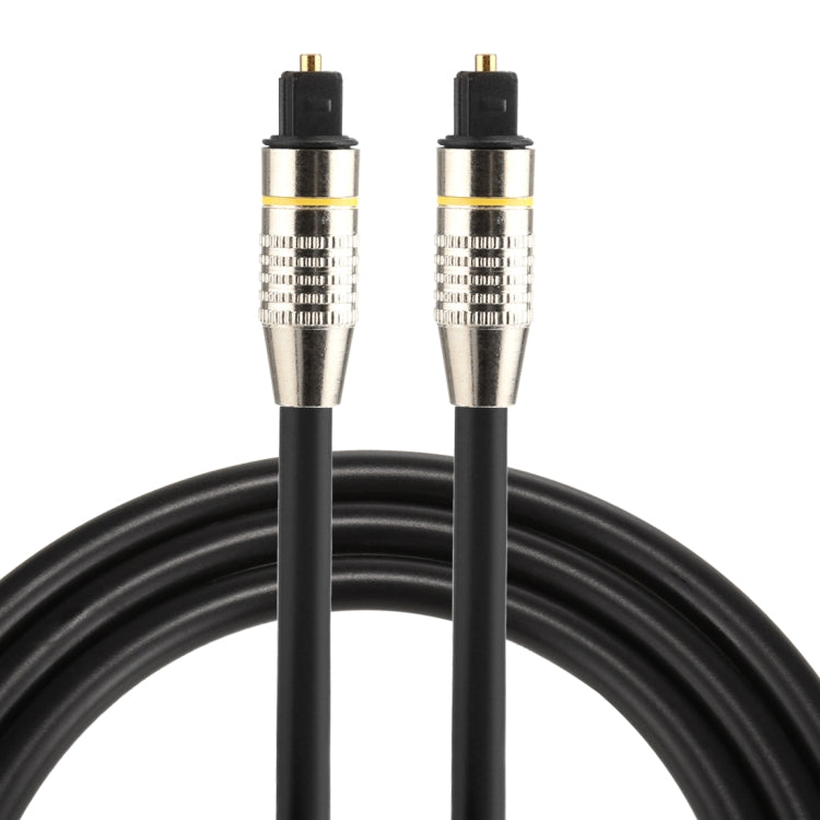 Cable de Audio óptico Digital Macho a Macho Toslink de Cabeza metálica niquelada OD6.0 mm de 1m