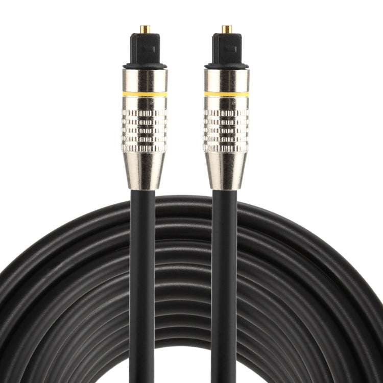 Cable de Audio óptico Digital Macho a Macho Toslink de Cabeza metálica niquelada OD6.0 mm de 8m OD6.0 mm