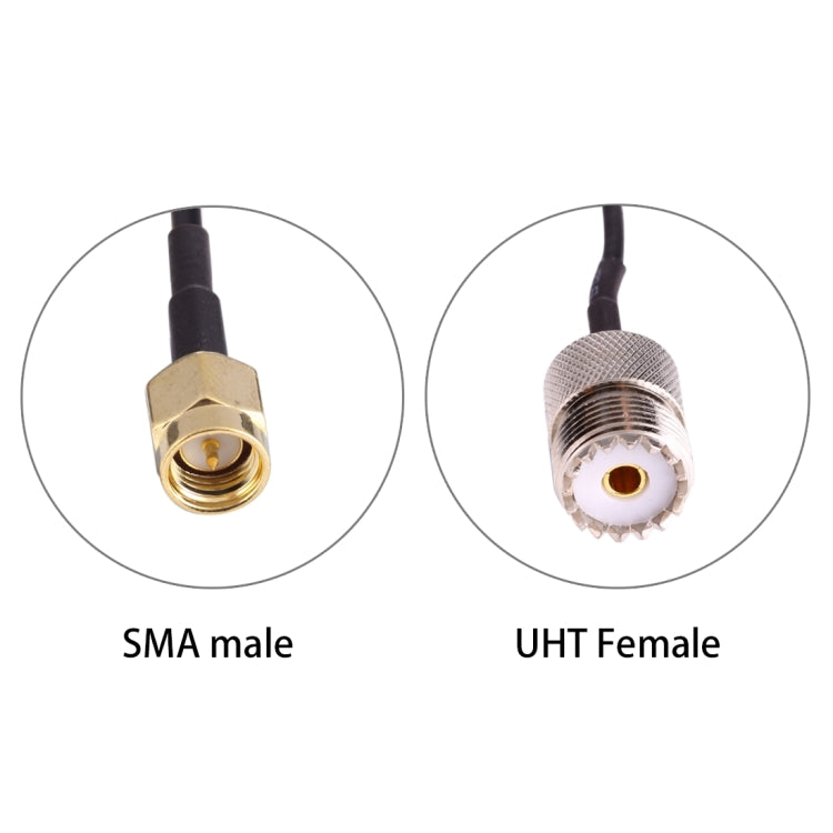 Câble adaptateur UHF femelle vers SMA mâle RG174 de 15 cm
