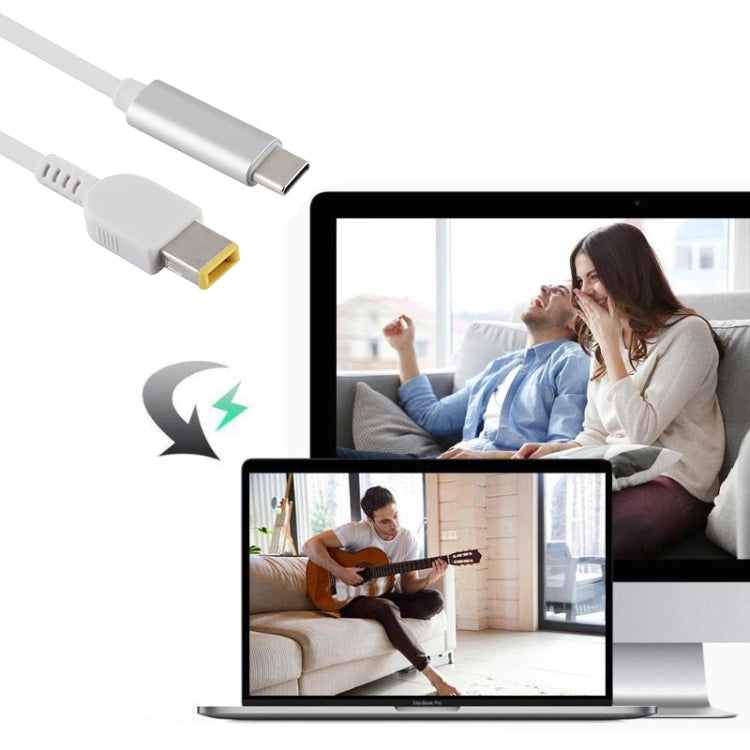 USB-C Type-C to Big Square Male Laptop Power Charging Cable For Lenovo Cable Length: about 1.5m