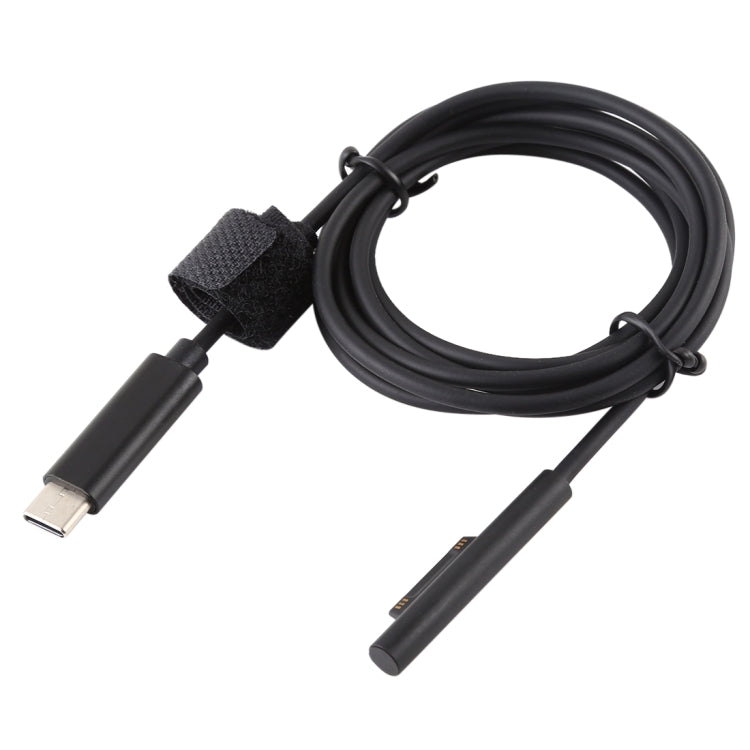 USB-C Type-C a 6 pines Cable de Carga de Alimentación Para Portátil Macho Magnético Para Microsoft Surface Pro 6 5 Longitud del Cable: aProximadamente 1.5 m