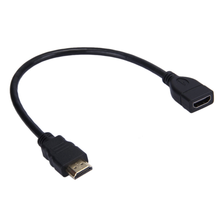 Câble adaptateur HDMI 19 broches mâle vers HDMI 19 broches femelle 30 cm haute vitesse