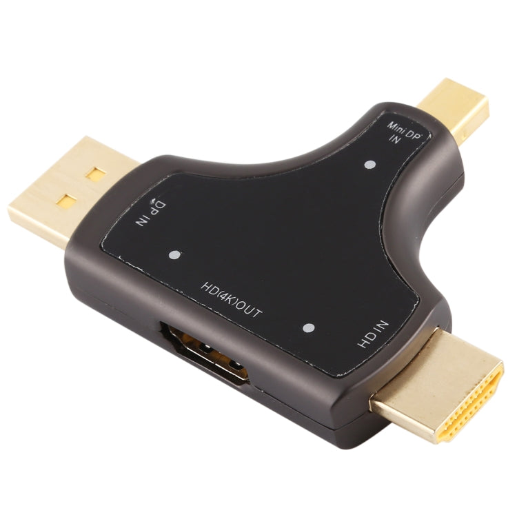 D62A DisplayPort + Mini DP + HDMI Male to HDMI Female 3 in 1 Adapter