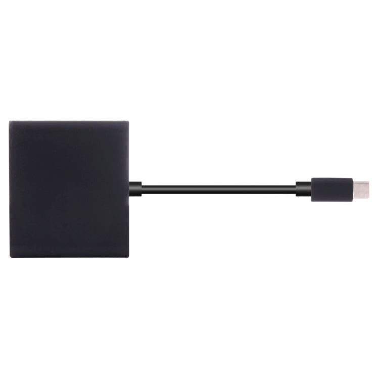 Adapter USB-C / Type-C 3.1 Male to USB-C / Type-C 3.1 Female and HDMI Female and USB 3.0 Female (Black)