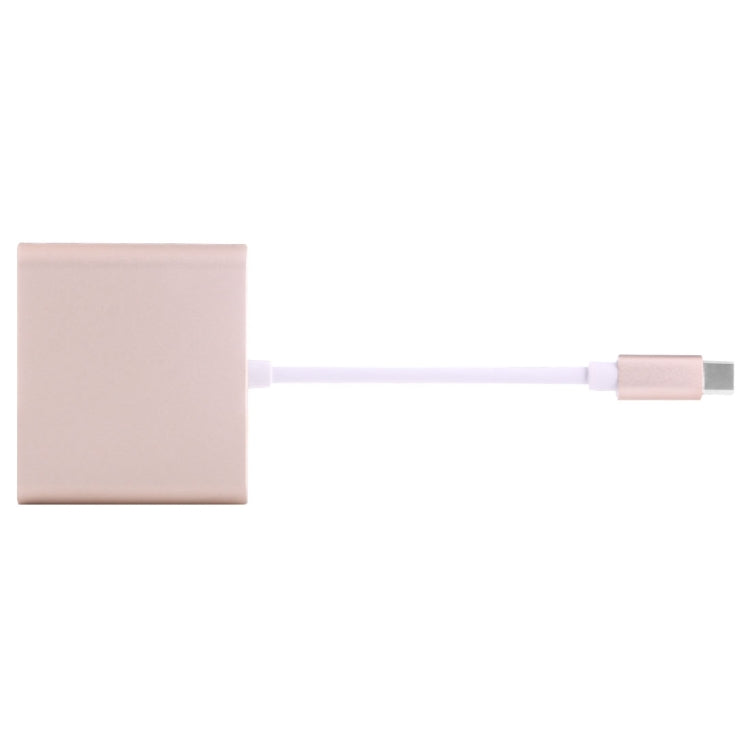 USB-C / Type-C 3.1 Male to USB-C / Type-C 3.1 Female and HDMI Female and USB 3.0 Female Adapter (Gold)
