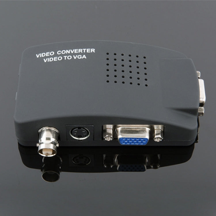 HOWEI HW-2404 Convertidor de video BNC / S-Video a VGA (Negro)