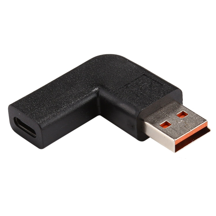 USB-C Type-C Hembra a Yoga 3 Macho Conector de Adaptador de Corriente en ángulo de 90 grados Para Lenovo