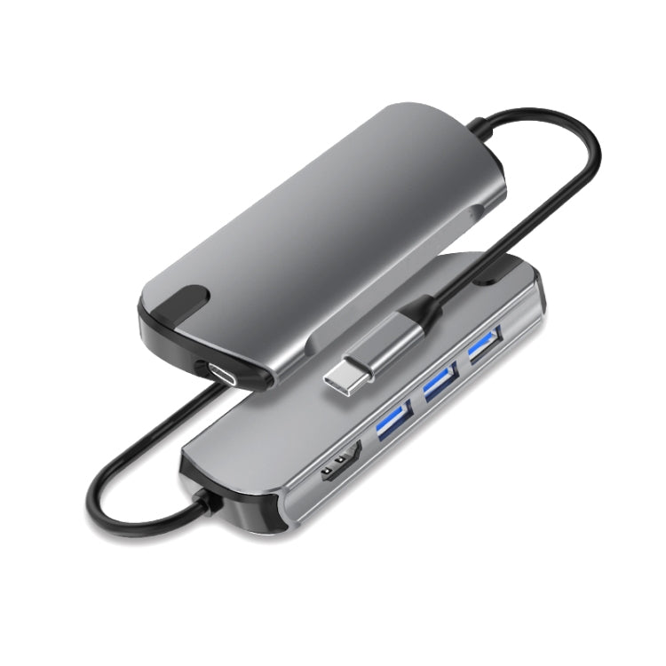 Basix T1905 5-in-1 Multifunction Type-C / USB-C HUB Expansion Dock (Grey)