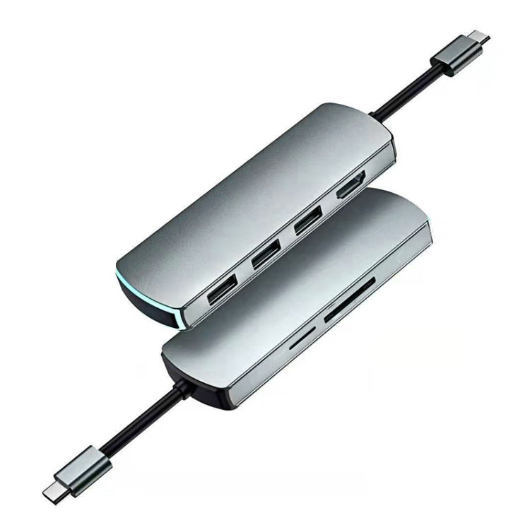 Basix Mate6 Air 6-en-1 Multifonction Type-C / USB-C HUB Station d'accueil (Gris)