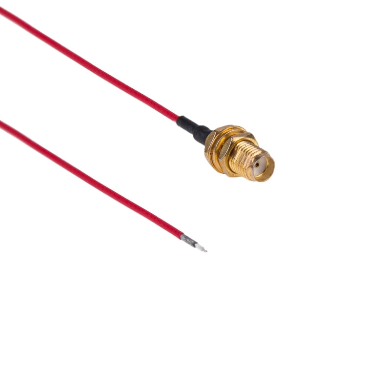SMA Female Bulkhead Nut RF Pigtail 1.13mm Jumper Cable For PCB Board Length: 15cm (Red)