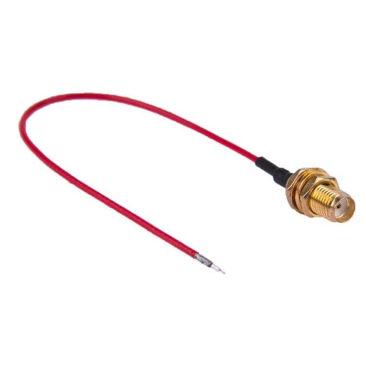 SMA Female Bulkhead Nut RF Pigtail 1.13mm Jumper Cable For PCB Board Length: 15cm (Red)