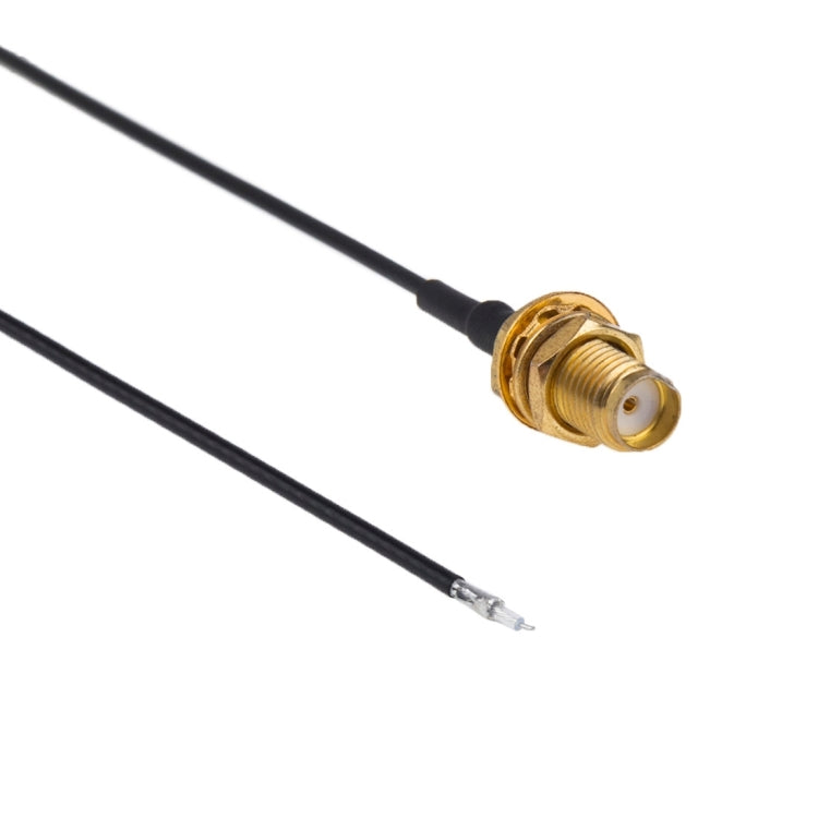 SMA Female Nut Bulkhead Pigtail RF Jumper 1.13mm Cable For PCB Board Length: 8cm (Black)