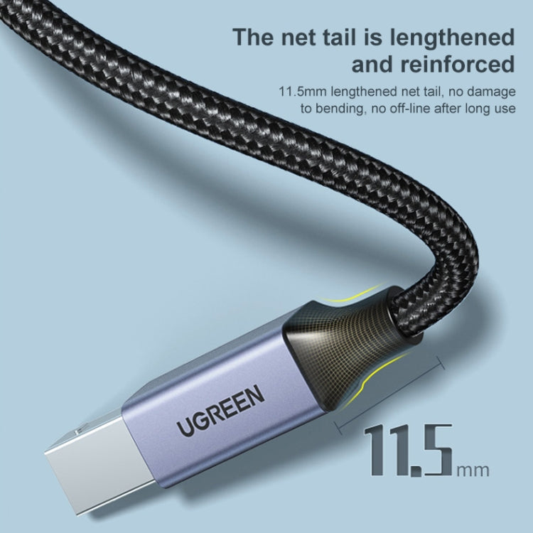 UVerde Tipo-C / USB-C a Tipo-B Impresora Nylon Trenzado Conectar Cable de datos Longitud: 1.5 m