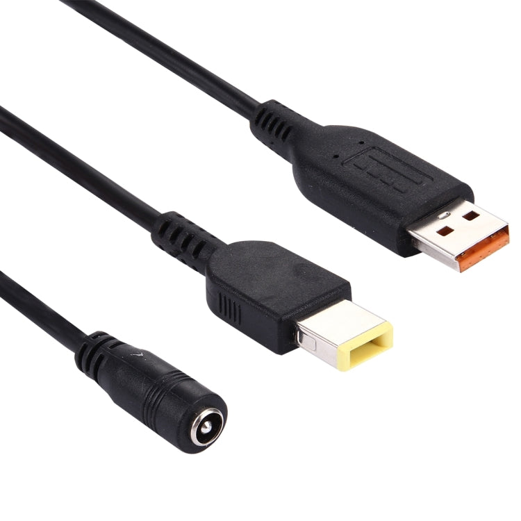 5.5x2.1mm Female to Lenovo YOGA 3 and Big Square (1st Generation) Male Interfaces Power Adapter Cable For Lenovo Laptop length: about 30cm