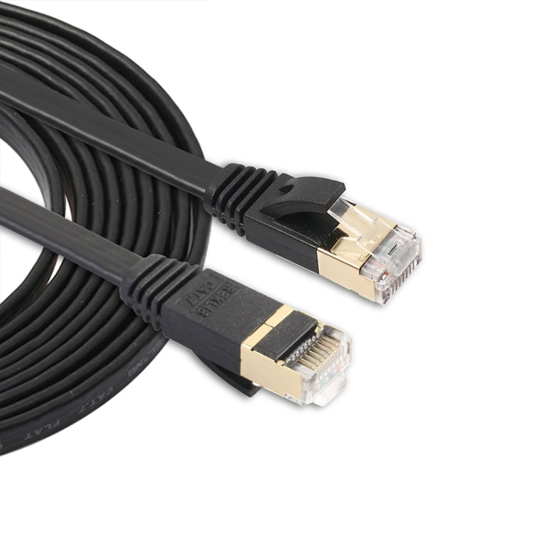 3m Ultra-Flat CAT7 10 Gigabit Ethernet Patch Cable For Modem Router LAN Network - Built with Shielded RJ45 Connectors (Black)