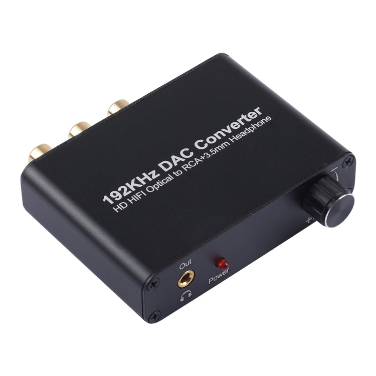Convertisseur DAC optique vers RCA 192KHz HD HIFI + casque 3.5mm convertisseur Audio numérique 5.1 canaux avec contrôle du Volume