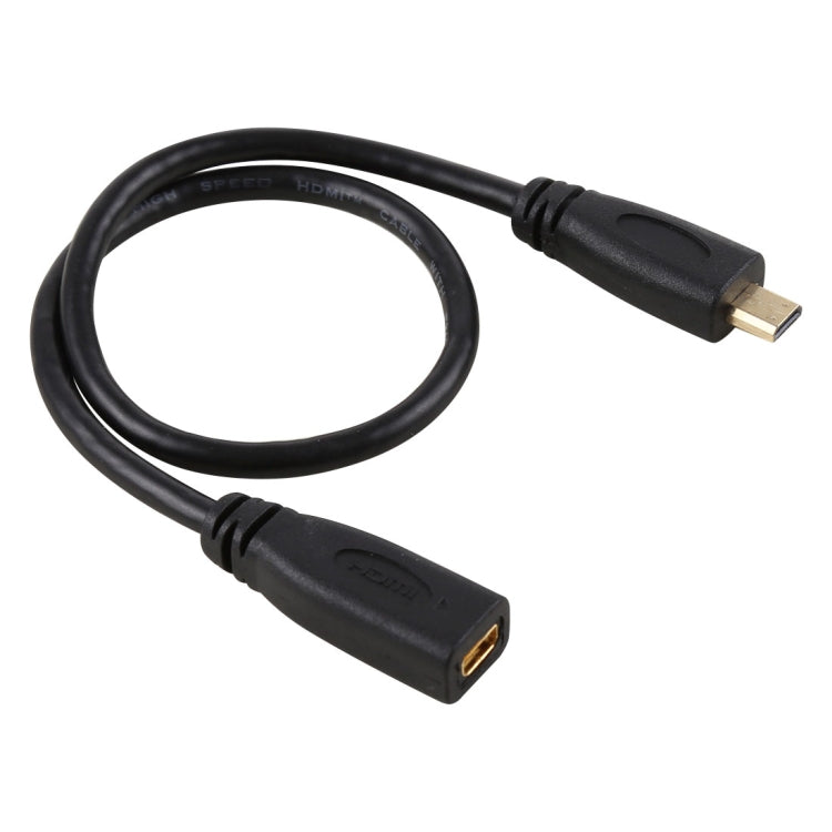 30cm 1080P Micro HDMI Female to Male Connector Adapter Cable Gold