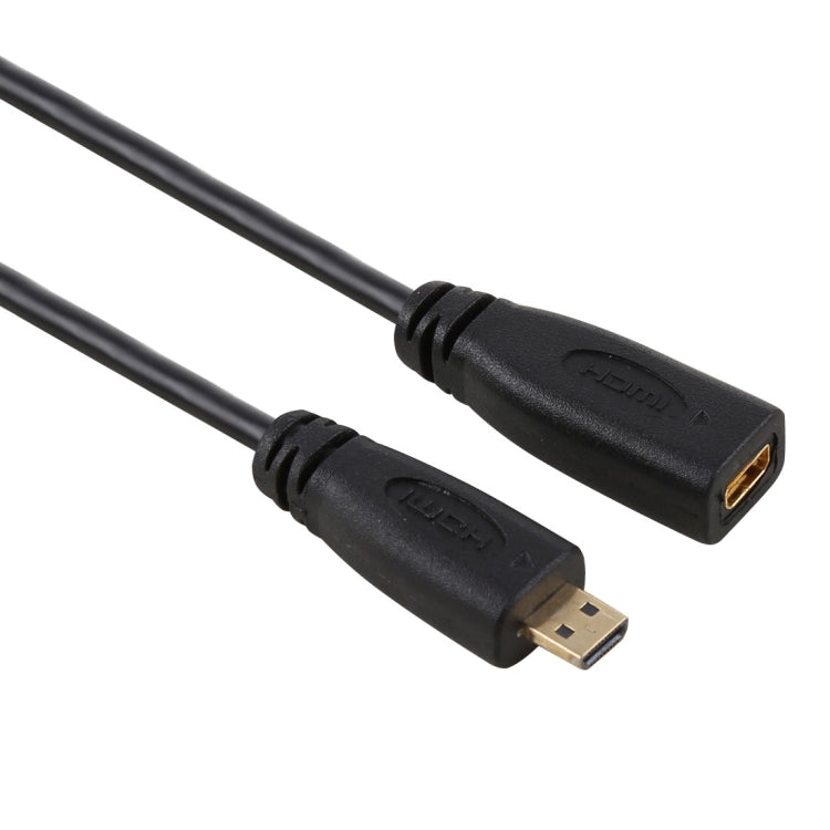 30cm 1080P Micro HDMI Hembra a Macho Cable adaptador de Conector dorado