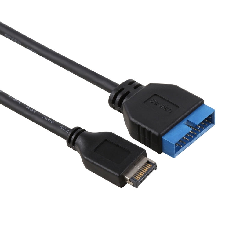 30 cm USB 3.1 Type-E vers USB 3.0 Câble d'extension de carte mère 19 broches mâle