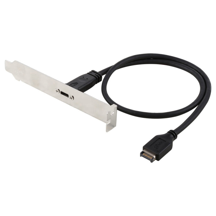 50cm Panel Bracket Header USB-C / Type-C Female to USB 3.1 Type-E Extension Cable Connector Cable Cord