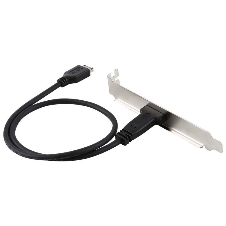 50cm Cabezal de Soporte de Panel USB-C / Tipo-C Hembra a USB 3.1 Tipo-E Cable de extensión Conector Cable Cable