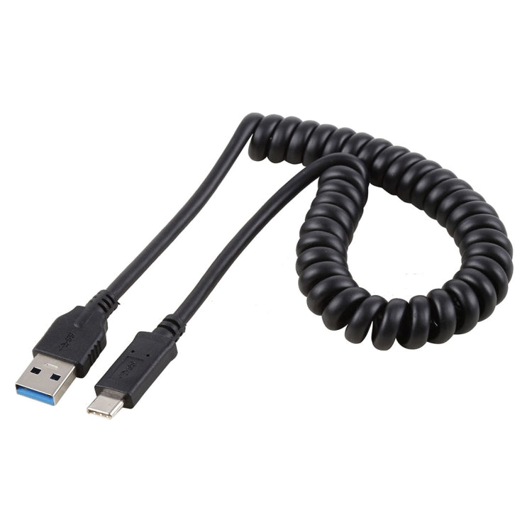 1.5m High Speed ​​USB 3.0 Male to USB-C / Type-C Male Retractable Spring Extension Cable