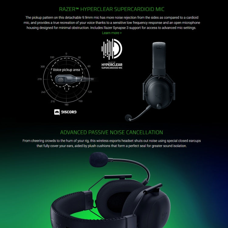 Razer BlackShark V2 Pro Auriculares Inalámbricos para juegos con Micrófono (Negro)