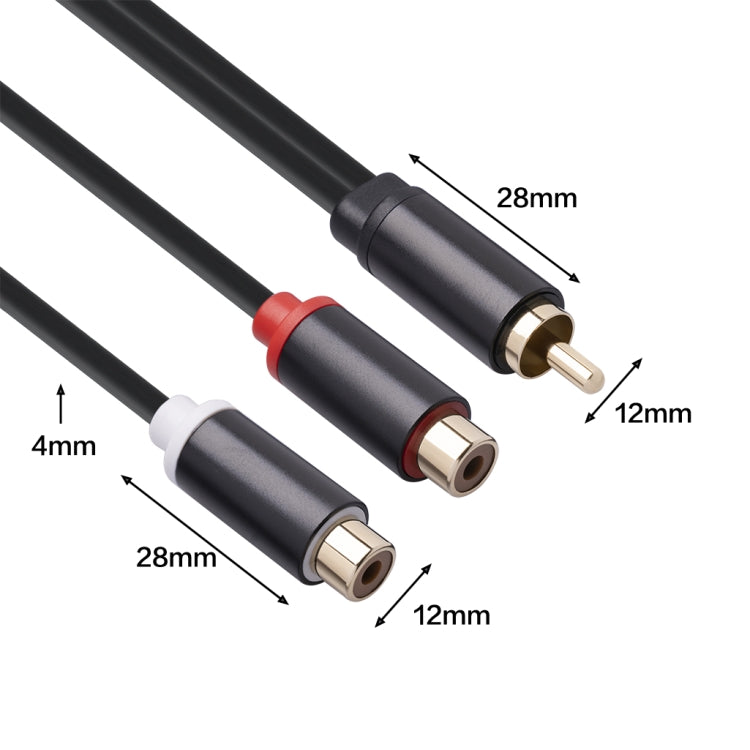 3686MFF-03 RCA Male to Double RCA Female Audio Adapter Cable