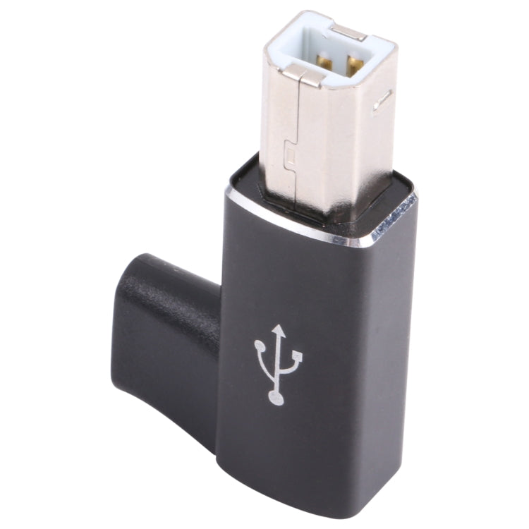 USB-C / Tipo C Hembra a USB 2.0 B Adaptador maduro MIDI Para instrumento electrónico / impresora / escáner / piano (Negro)