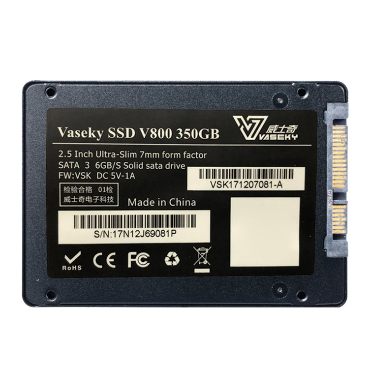Vaseky V800 350GB 2.5 pouces SATA3 6GB/s Ultra-Slim 7mm Solid State Drive SSD Disque dur pour ordinateur portable de bureau